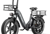 Heybike Ranger S Electric Bike for Adults, 750W Foldable Ebike with 48V 14.4AH Removable Battery, 20″ x 4.0 Fat Tire Step-thru Electric Bicycle, 7-Speed Hydraulic Fork, UL2849