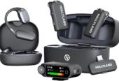 Hollyland LARK MAX 2 Ultimate Combo, Wireless Microphone, AI Noise Cancel, Wireless Audio Monitoring, 32bit Full-Chain Audio, Mic for Camera, iPhone, Android (2TX + 2RX+ OWS Earphones + Charging Case)