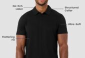 INTO THE AM Polo Shirts for Men – Slim Fit Short Sleeve Collared Shirt S – 4XL Fitted Collar Polos for Work