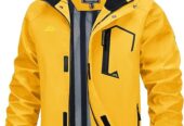 MAGCOMSEN Men’s Lightweight Windbreaker Rain Jacket Raincoat with Detachable Hood for Hiking Fishing Activewear