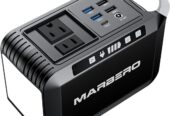 MARBERO Portable Power Bank with AC Outlet, Peak 120W/110V Portable Laptop Battery Bank, 24000mAh Charger Power Supply with AC Outlet, Power Station for Outdoor Camping Home Office Hurricane Emergency