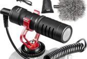 Movo VXR10 Universal Shotgun Mic for Camera – Camera Microphone for DSLR, iPhone and Android Smartphones – Compatible with Canon EOS, Nikon, and Sony Cameras – with Shock Mount, Deadcat Windscreen