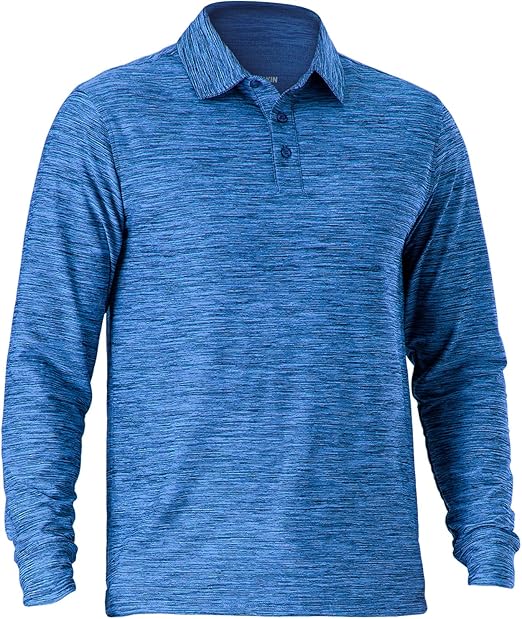 NAVISKIN Men’s Polo Shirts Quick Dry Golf Shirts UPF 50 Long and Short Sleeve Moisture Wicking Polo Shirts