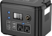 Portable Power Station 350W, Powkey 260Wh/70,000mAh Backup Lithium Battery, 110V Pure Sine Wave Power Bank with 2 AC Outlets, Portable Generator for Outdoors Camping Travel Hunting Emergency
