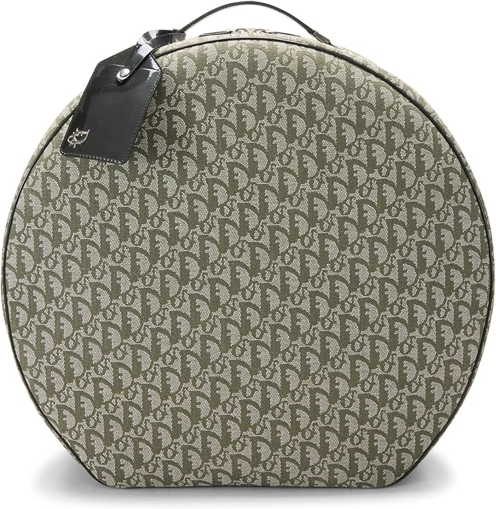 Dion Pre-Loved Green Trotter Canvas Handbag, Green Handbag For Women