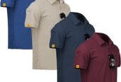 ZITY 4 Pack Mens Polo Shirt Short Sleeve Sports Golf Tennis T-Shirt Athletic Collared Tactical Shirts