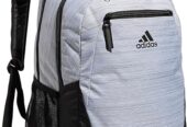 adidas Foundation Backpack for Laptop, Large Durable Athletic Gym Bag, Two Tone White/Black, One Size