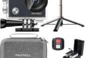 AKASO V50X Native 4K30fps WiFi Action Camera with EIS Touch Screen 4X Zoom 131 feet Waterproof Camera Support External Mic Remote Control (with Selfie Stick Tripod and Carry Bag)