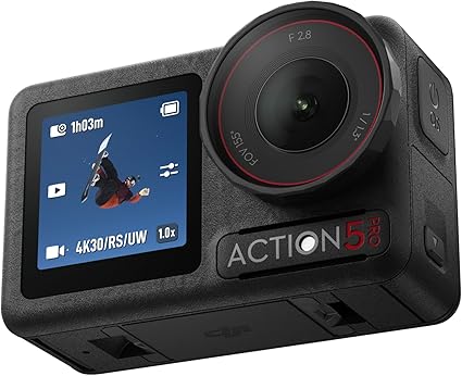 DJI Osmo Action 5 Pro Standard Combo, Waterproof Action Camera with 1/1.3″ Sensor, 4K/120fps Video, Subject Tracking, Stabilization, Dual OLED Touchscreens, Action Camera 4K Ideal for Sports, Vlog