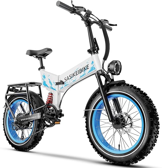1500W Electric Bike for Adults Full Suspension,48/52v 20AH Electric Dirt Bike with 20″ x 4.0 Fat Tire, Max 30+MPH & 70 Miles Electric Bicycle, Ebike for Snow, Mountains, Road UL Certified