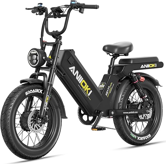 ANIIOKI Electric Bike for Adults with 60/70ah Battery, 30+ Mph Speed | 1200/2800W Peak | 200 Miles Range | Fat Tire eBike | Commuting Bike