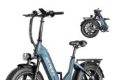 Heybike Ranger S Electric Bike for Adults, Foldable 1400W Peak Motor Ebike, 20″ x 4.0″ Fat Tire Step-Thru Electric Bicycle,