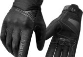 INBIKE Waterproof Winter Motorcycle Gloves Thermal Fleece Touchscreen with TPR Palm Pad Cushioning Hard Knuckle Black Large