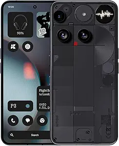 Nothing Phone (3) Cell Phone, 2025 New 5G Unlocked Phones 512GB, Android 15, Snapdragon 8s Gen4, AI Mobile Phones with Four 50MP Cameras & AMOLED Display, 5150mAh, Glyph Interface, Smartphone Black