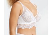 Prima Donna WHITE First Night Plunge Longline Underwire Bra, US 38DDD/F, UK 38E