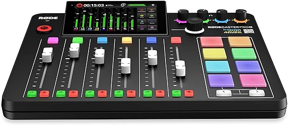 RØDE RØDECaster Pro II All-in-One Production Solution for Podcasting, Streaming, start a podcast in india Music Production and Content Creation,Black