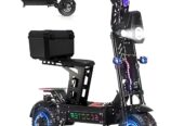 10000W Dual T90 Pro Electric Scooter for Adults, 72V Detachable Battery, 68 MPH Max Speed, 65 Mile Range, 14″ Off-Road Tires, Folding E-Scooter with Music Light