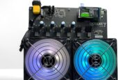 NerdOCTAXE γ Rev3.1 12TH/s BTC Miner, Low Power Crypto Miner with BM1370 ASIC Chip (20J/TH), Upgraded 4000RPM RGB Fan, Custom Heatsink, Plug and Play Open Source Home/Office Desktop Mining Rig