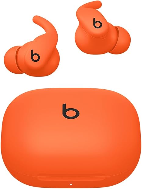 Beats Powerbeats Fit – Wireless Noise Cancelling Workout Earbuds with Secure-Fit Wingtips, Up to 30-Hour Battery Life, Sweat & Water Resistant, Apple & Android Compatible – Spark Orange