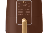 Beautiful 3 Qt Air Fryer with TurboCrisp Technology, EverGood Non-Toxic Ceramic Nonstick Coating, Chocolate by Drew Barrymore