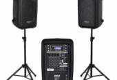 Pyle Stage & Studio 8 Inch Bluetooth PA Loud Speaker, 8 Channel Audio Mixer