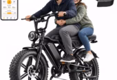 YareYi Electric Bike for Adults, 750W Peak E-Mountain Bicycle Class 3, 20″ Fat Tire E-Bike with Speedometer, 48V 15Ah Removable Battery UL2849